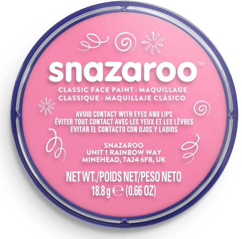 Snazaroo 1118577 - rosa pallido - pittura per il viso acqua per bambini da 18 ml per bambini e adulti