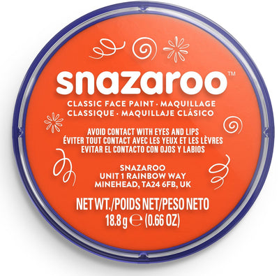 Snazaroo 1118552 - naranja oscuro - 18ml aqua face paint pintura facial infantil para niños y adultos