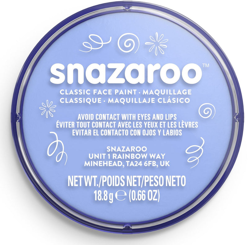 Snazaroo 1118366 - blu pallido - pittura per il viso aqua da 18 ml pittura per il viso per bambini e adulti