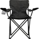 Abbey camp campingstoel - vouwstoel - visstoel - incl draagtas - zwart