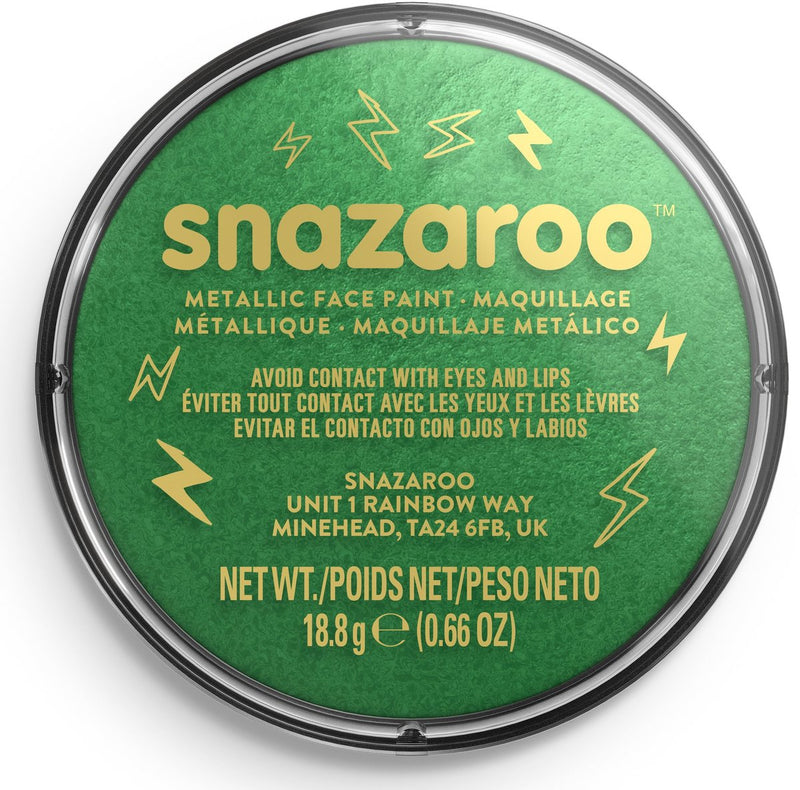 Snazaroo 1118422 - verde elettrico - pittura per il viso acqua per bambini da 18 ml per bambini e adulti