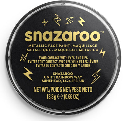 Snazaroo 1118110 - nero elettrico - pittura per il viso acqua per bambini da 18 ml per bambini e adulti