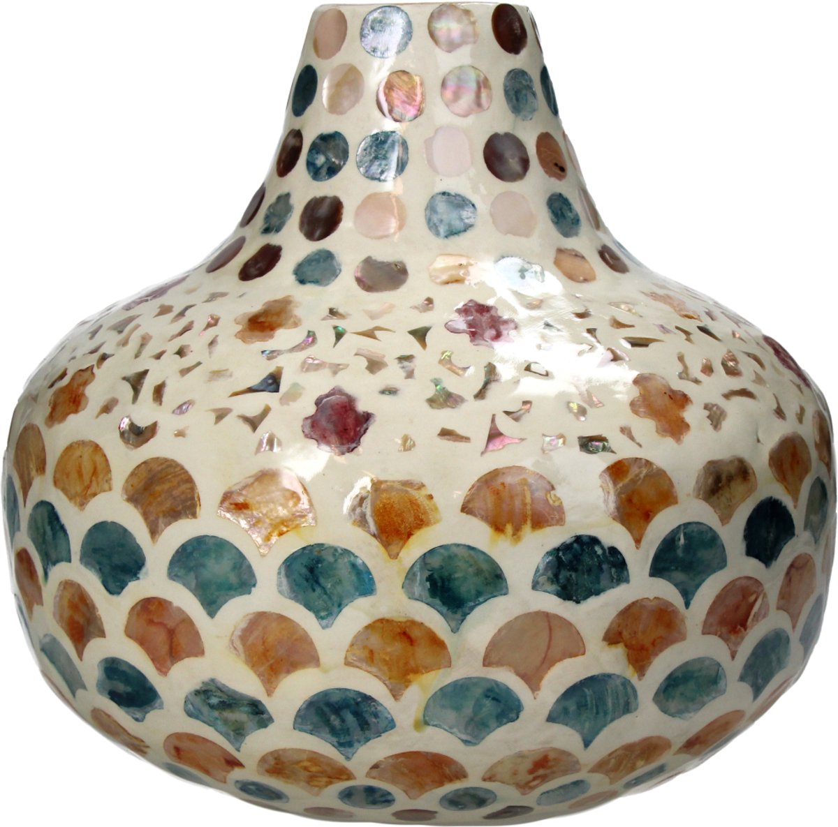 Jarrón colección hd capiz multi 24x24x23cm