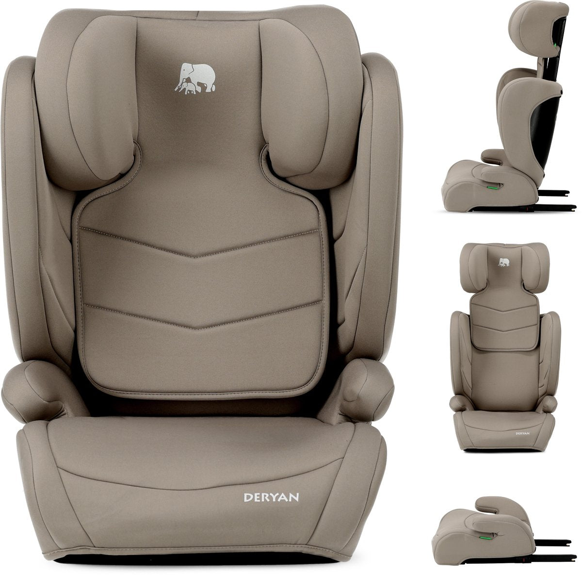 Silla de coche de lujo Deryan charlie i-size - isofix - 100 a 150 cm - turrón de trufa