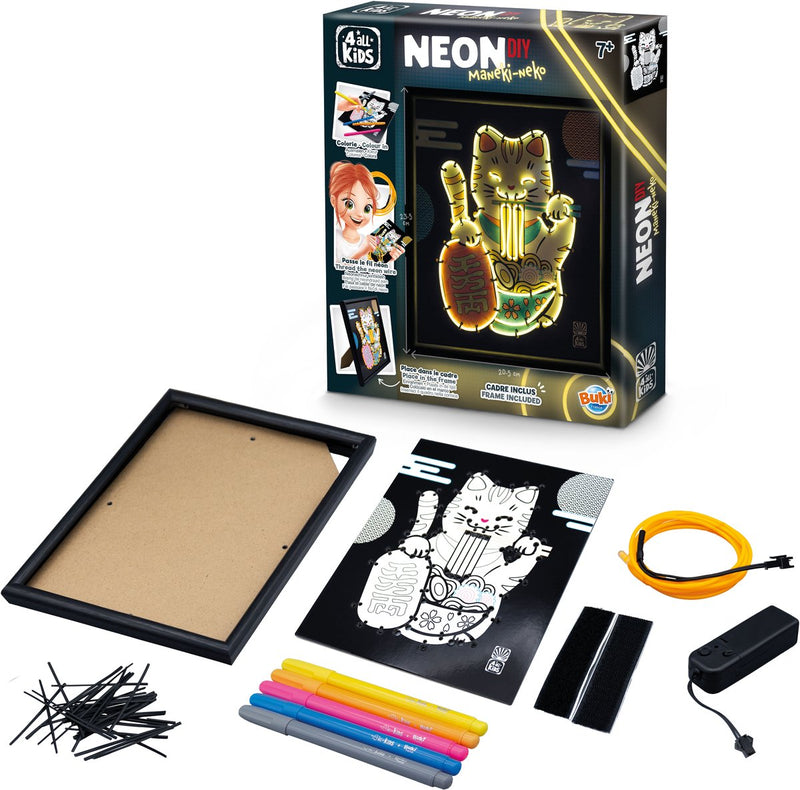 Buki france buki - marco de neón - tema maneki neko - elaboración - hobby