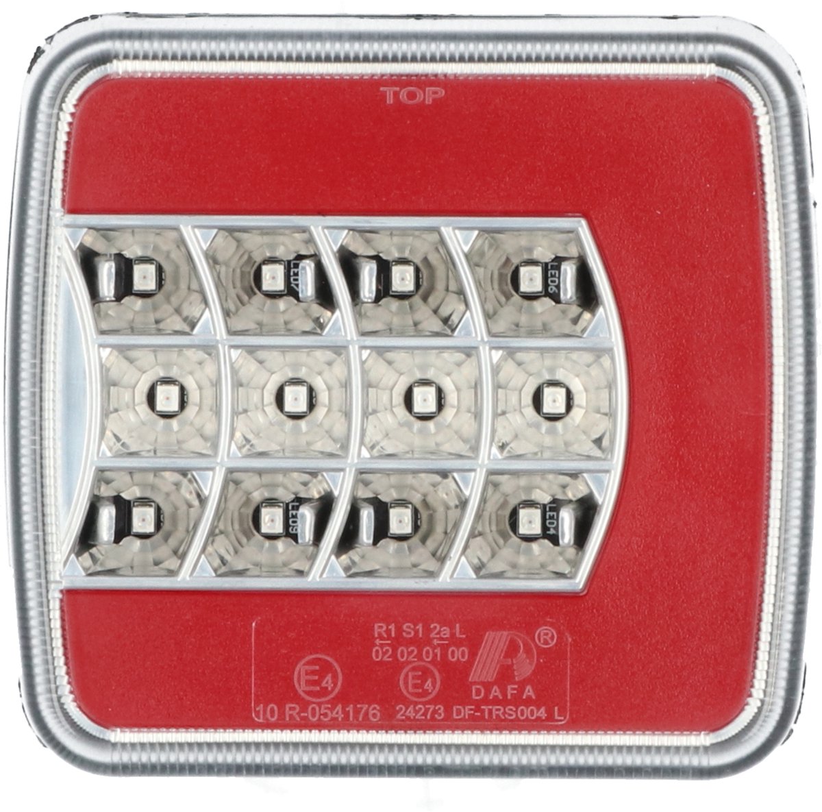 Fanale posteriore Carpoint LED - sinistro - 12 24 volt - 4 funzioni - luce posteriore, luce stop, indicatore di direzione, luce targa - fissaggio a vite per cavi di collegamento montati - dimensioni 104x97mm