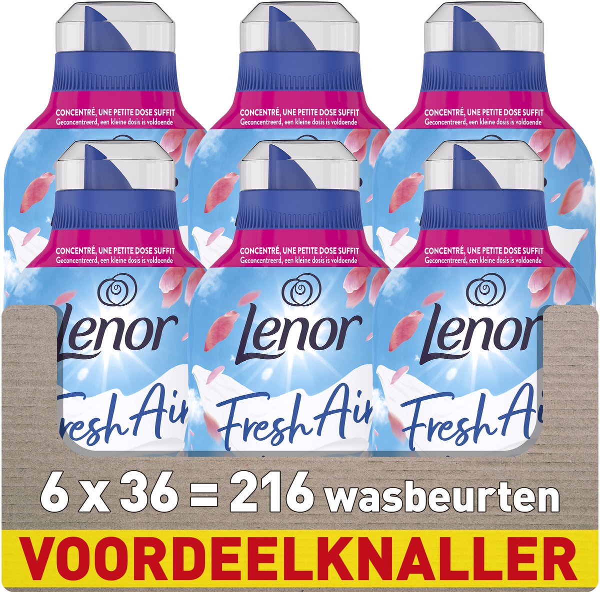 Lenor fresh air wasverzachter - fleurige bloesem - 6 x 36 wasbeurten