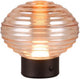 Rl live your light reality earl - lámpara de mesa - negro mate - incl. 1x smd 2w - función táctil - recargable - inalámbrico - cristal ámbar