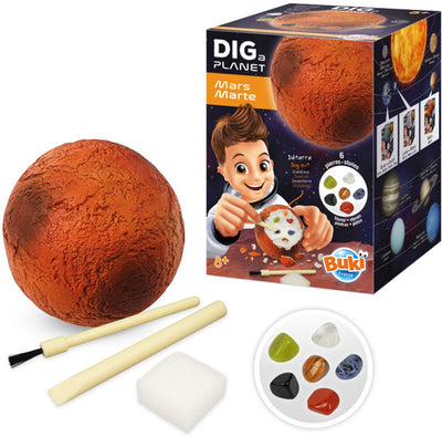 Buki France Buki - scavare pietre sul pianeta Marte - set da scavare - giocattoli educativi - scoprire e raccogliere pietre.