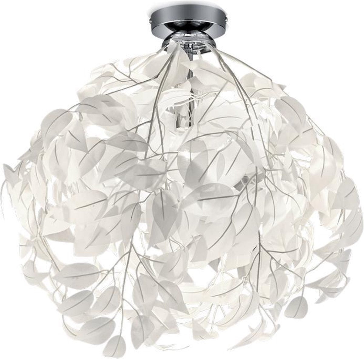 Rl live your light reality leavy - lampada da soffitto - cromata - escl. 1x e27 8,5 w - montaggio a soffitto - protezione schema