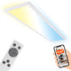 Plafoniera LED Briloner tava smart - tramite app e controllo vocale - con telecomando - dimmerabile - luce indiretta - 98 x 20 x 3 cm - bianco