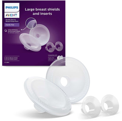 Inserti proteggi seno grandi Philips Avent: vestibilità comoda per capezzoli più grandi (28 mm 26 mm) | silicone skinsense per connessione morbida - scf552 11