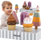 Polarb - helados de madera - 5 piezas - juguetes de madera a partir de 18 meses