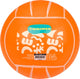 Pelota de playa Waimea PVC - 21 cm - naranja flúor - 21