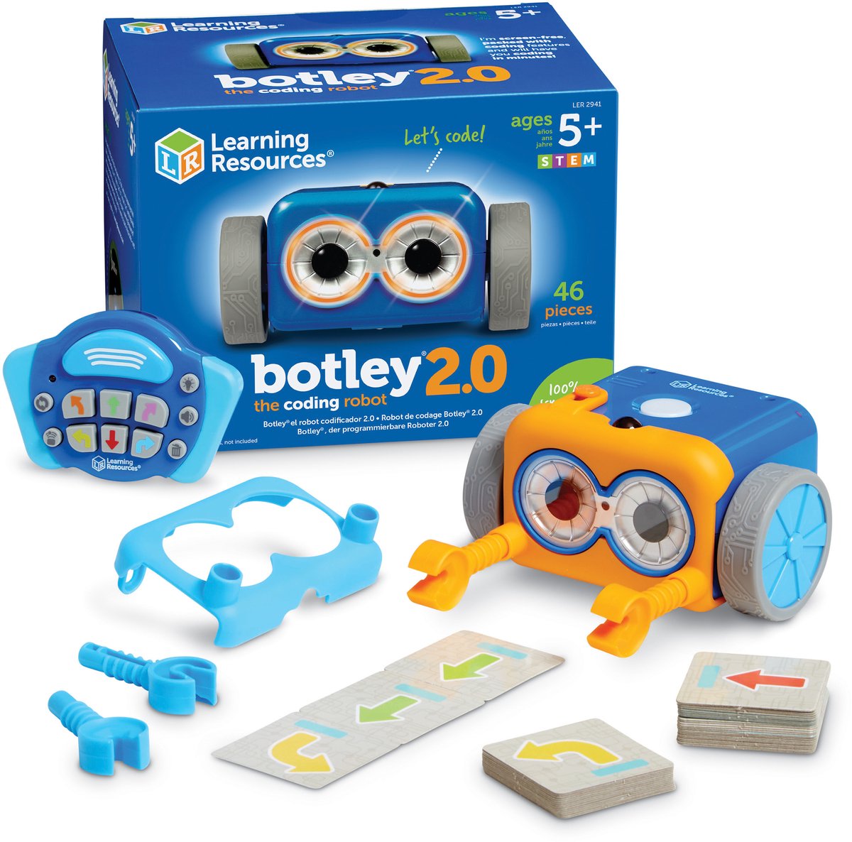 Recursos de aprendizaje botley® 2.0 el robot de codificación - robot programable - conjunto básico - 5+
