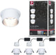 Paulmann LED empotrable 3-step-dim Gil Coin set básico IP44 redondo 68 mm moneda 3x6W 3x470lm 230V regulable 2700K blanco mate, acero cepillado