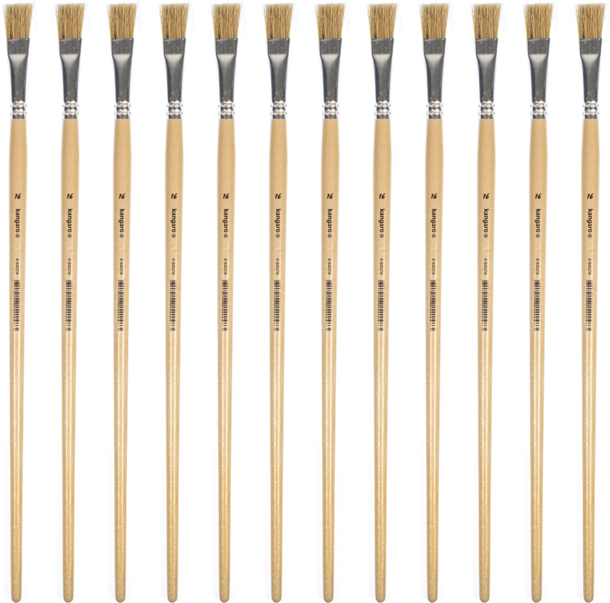 Pennello Kangaro Lyonse - #16 - legno laccato - scatola da 12 pezzi - k-840216