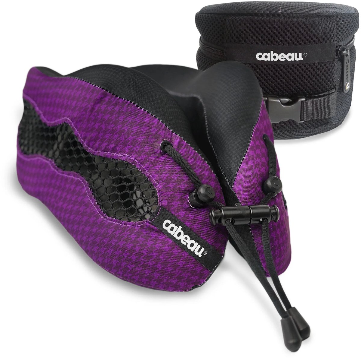 Cuscino per il collo Cabeau Cool Evolution con tappi per le orecchie - viola