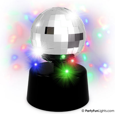 Partyfun luces lámpara de mesa mini espejo disco led rotar