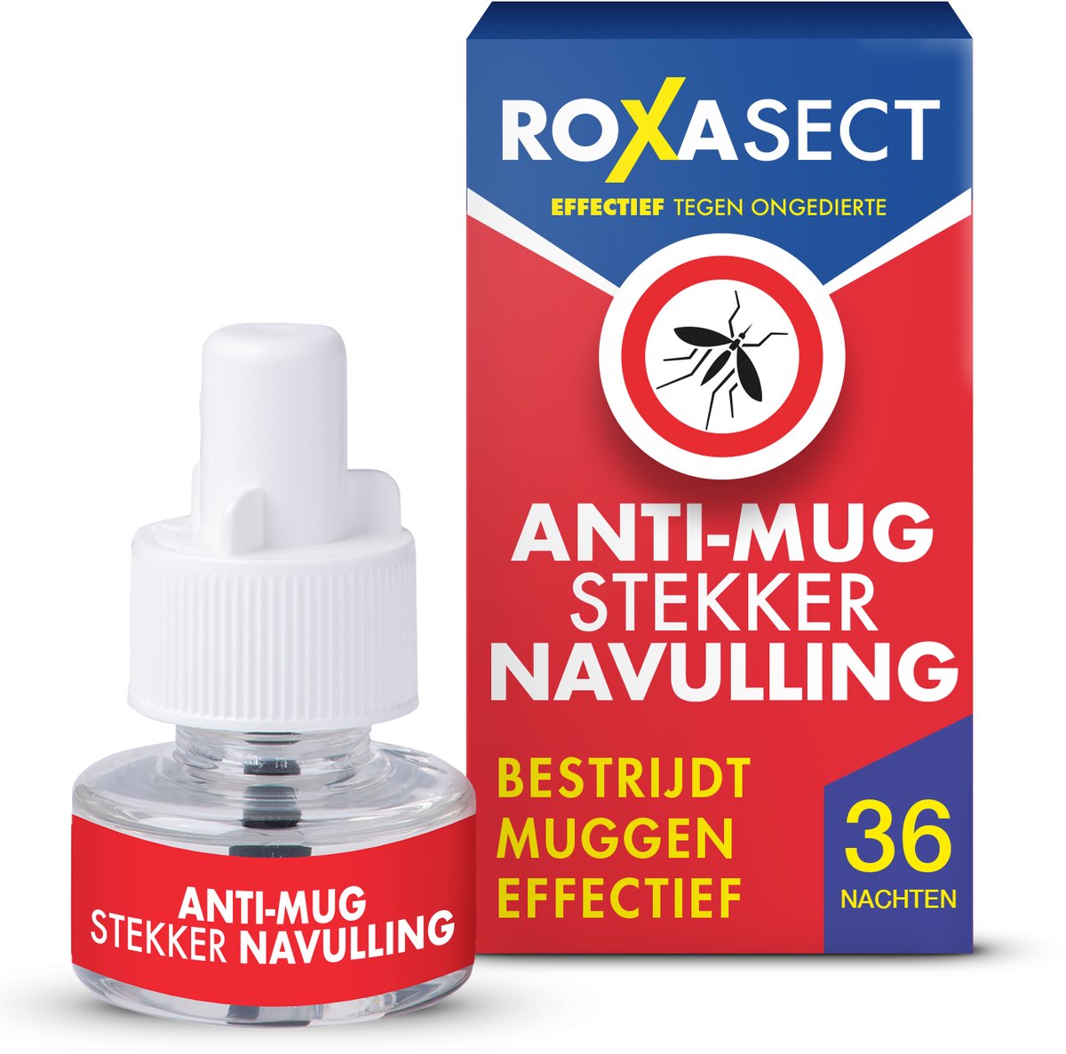 Roxasect navulling muggenstekker - anti-muggen stekker navulverpakking - 36 nachten bescherming - 1 stuks