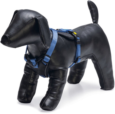 Pettorina a Y Beeztees parinca premium - pettorina per cani - nylon - blu - 37-40 cm x 15 mm