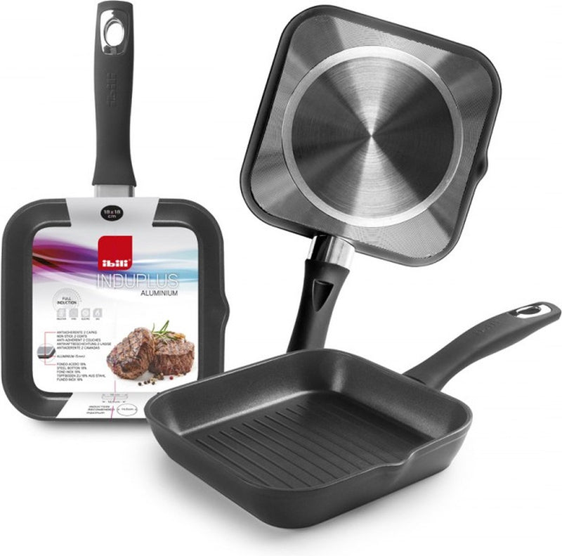 Sartén grill Ibili induplus - aluminio - 18x18cm