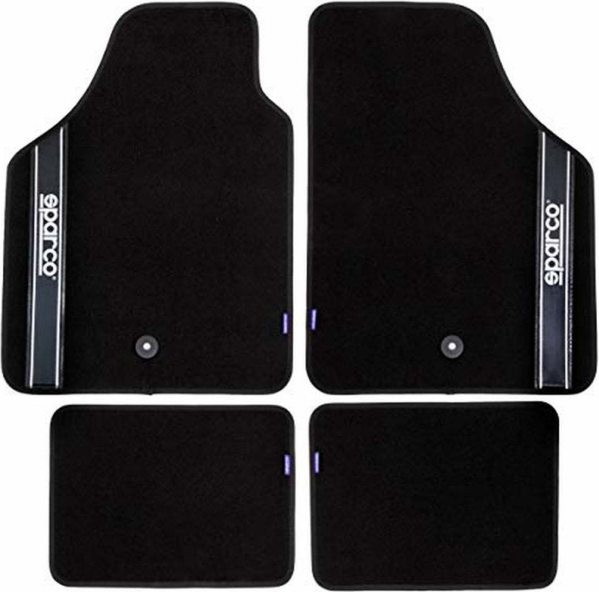 Sparco automatten universeel set van 4 - stof - zwart