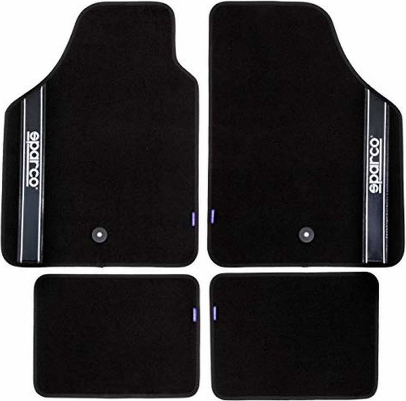 Alfombrillas Sparco universales juego de 4 - tela - negro