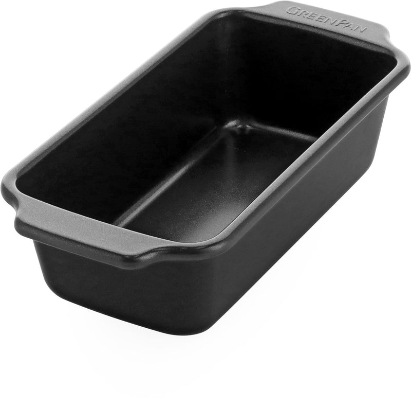 Molde para tarta bistro Greenpan - 22,5x11,5 cm - revestimiento antiadherente sin pfas - molde de cerámica - apto para horno hasta 230°c - rectangular - negro