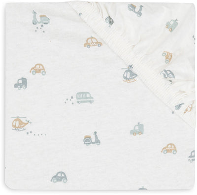 Jollein baby - fitted sheet jersey 70 75x140 150cm - baby bed - soft cotton - on the go