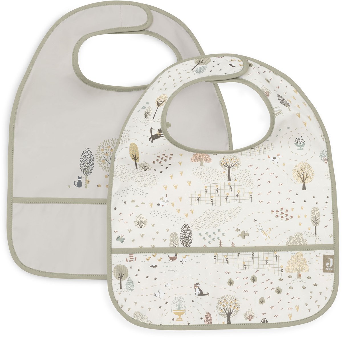Bavaglini Jollein impermeabili - 2 pezzi - 30 cm - tiny park