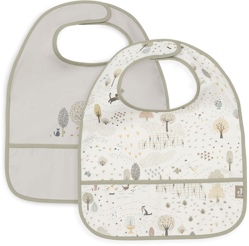 Bavaglini Jollein impermeabili - 2 pezzi - 30 cm - tiny park