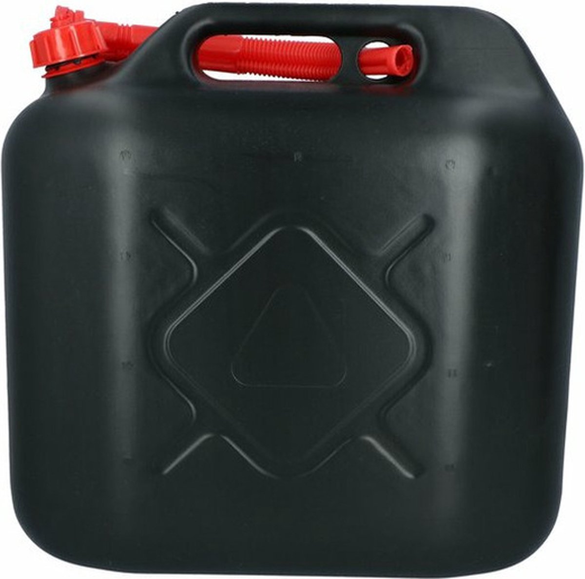 Tanica Carpoint - per carburante - 20 litri - nera - incl. beccuccio rosso - benzina e gasolio - 38 x 19 cm