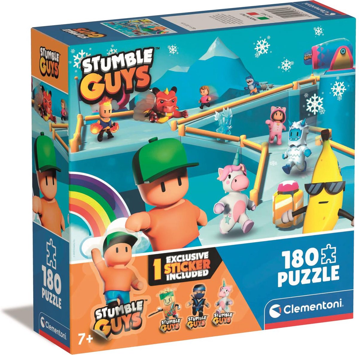 Clementoni - puzzel - 180 stukjes - stumble guys - kinderpuzzel - vanaf 7 jaar