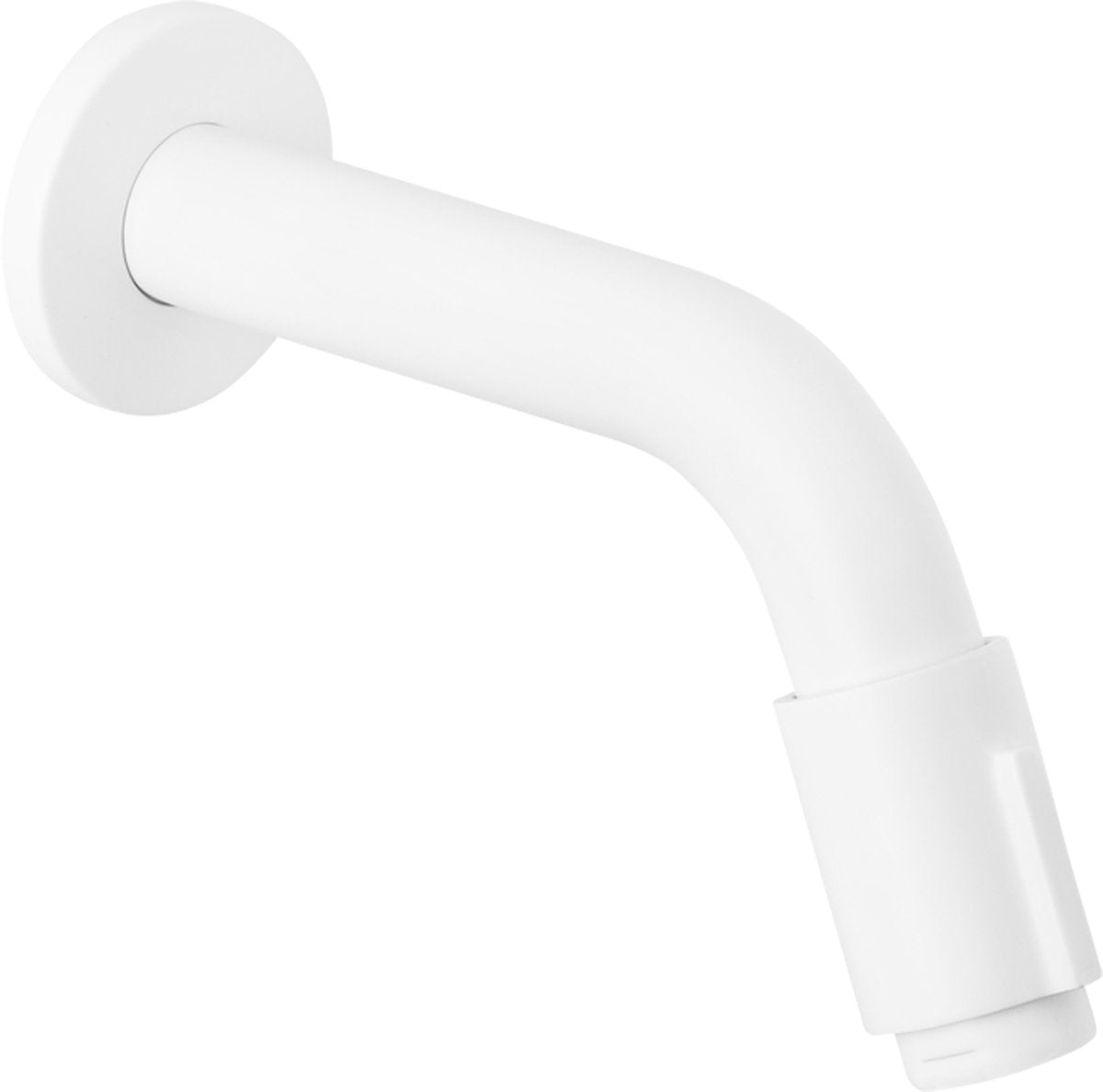 Grifo de pared Differnz - agua fría - grifo para lavabo - 11 cm - blanco mate