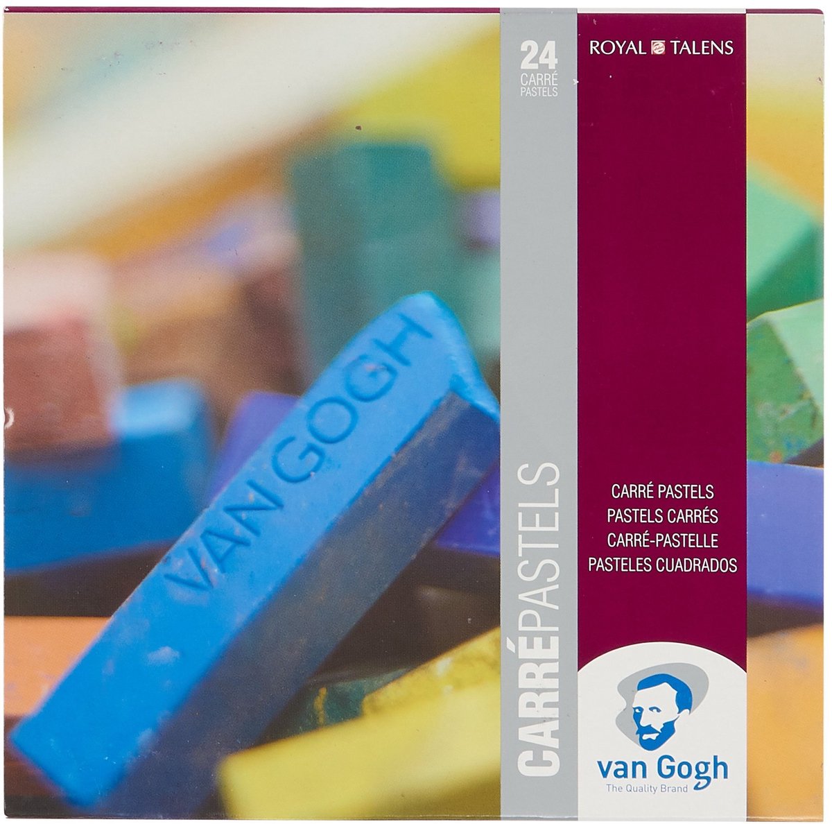 Van gogh carré pastel set 24 kleuren semi-soft carrepastels pastelkrijt
