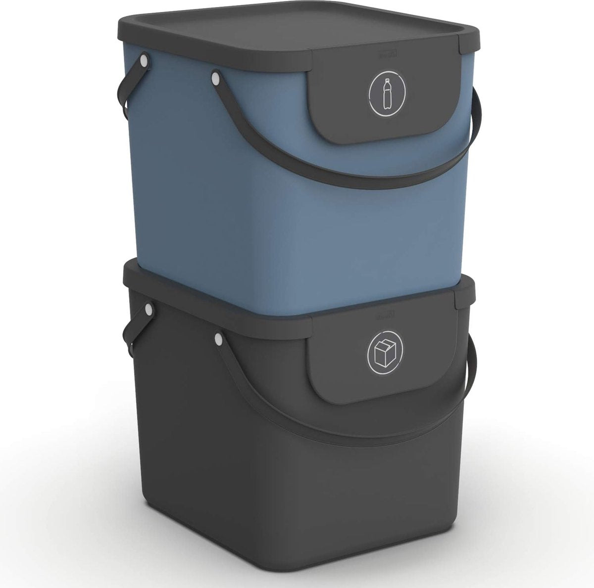 Separatori di rifiuti Rotho Albula - set da 2 - 40 l - nero blu