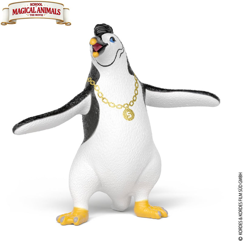 Escuela Schleich de animales mágicos yuri el pingüino con cadena de oro 14958