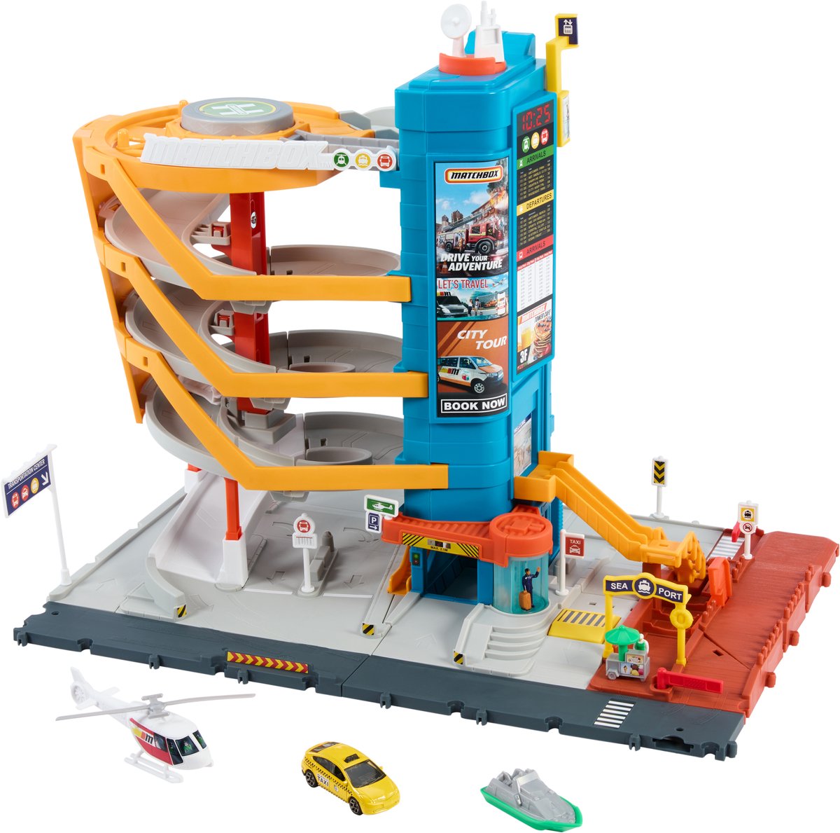 Centro de transporte Matchbox - garaje de juguetes