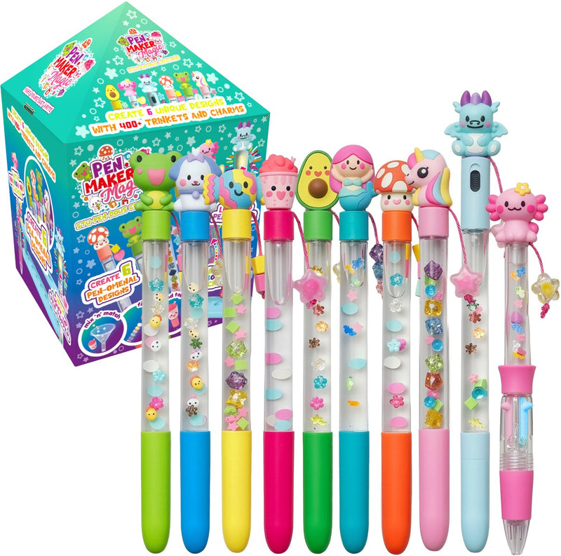 Magia del creatore di penne Gear2play - deluxe: mega set di penne - crea 10 penne uniche con perline, ciondoli e tutti i tipi di figure