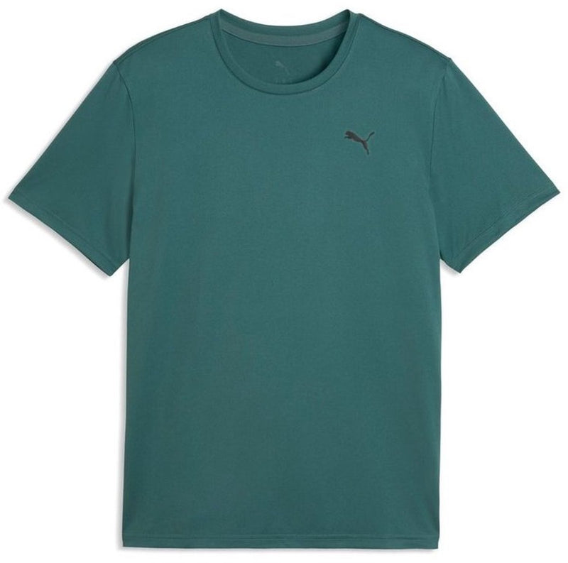 Puma tad essentials solid cat logo small short sleeve t-shirt green l man
