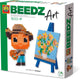 Ses creative ses - beedz art - mini artista vincent - con mini cavalletto - senza PVC - 1600 perline termoadesive con ripiano
