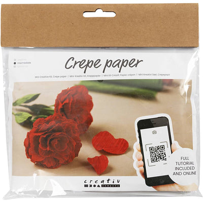 Mini set hobby di Creativ Company carta crespa, rose, rapporto crespo: 180%, 105 gr, 1 scatola