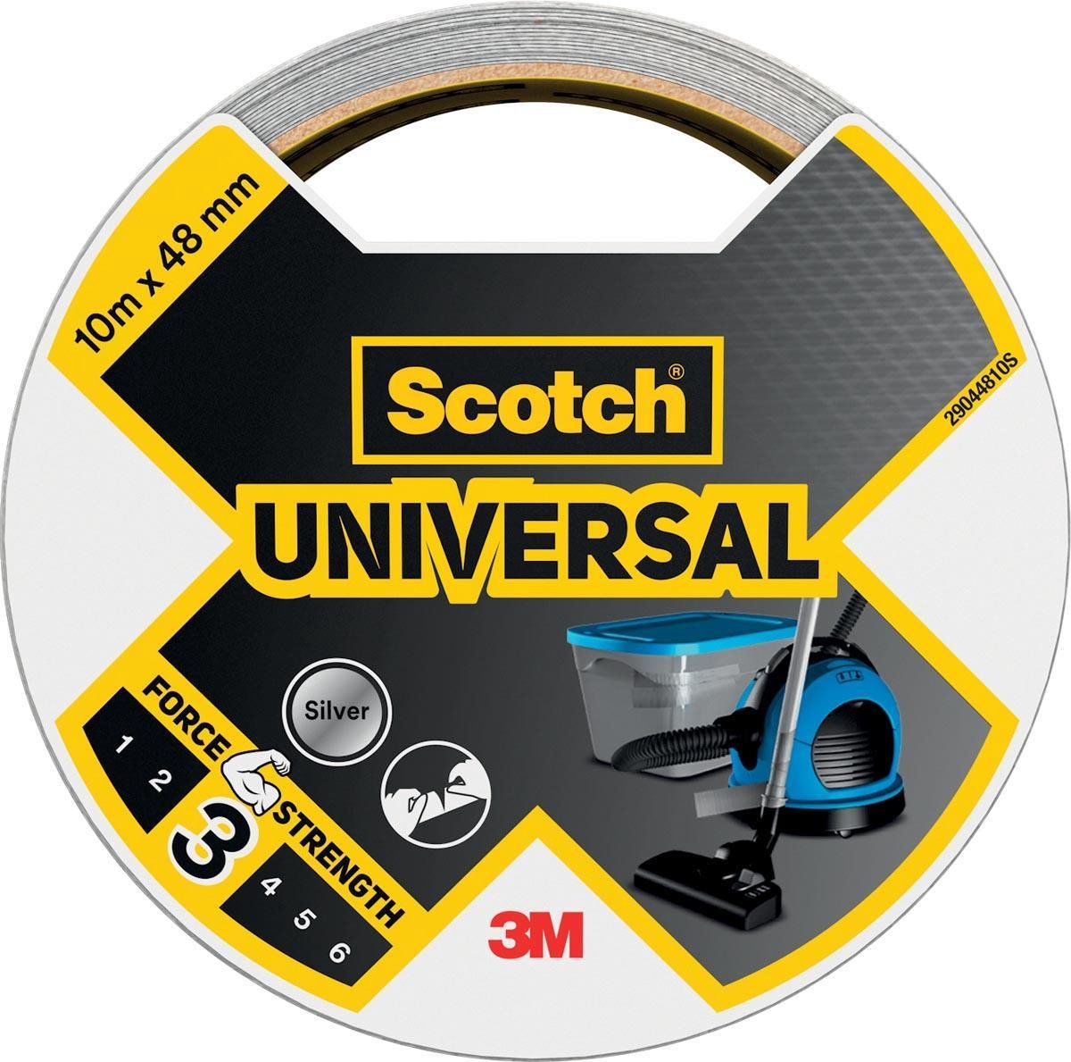 Cinta adhesiva escocesa universal | pies 48 mm x 10 m | plata