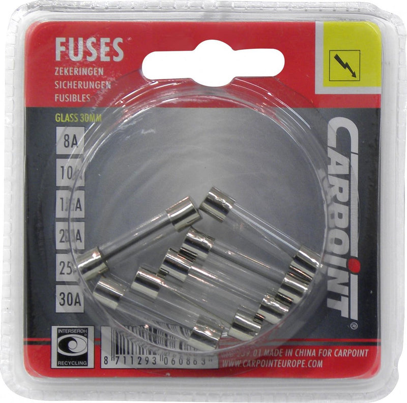 Fusibles de cristal Carpoint surtido 6 piezas
