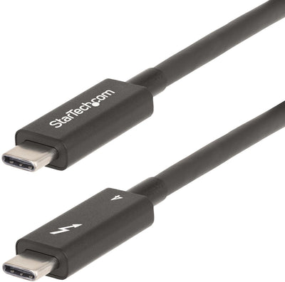 Startechcom startech.com 6ft (2m) active thunderbolt 4 cable, 40gbps, 100w pd, 4k8k, intel certified, compatible wthunderbolt 3usb 3.2displayport (a40g2mb-tb4-cable) - usb-kabel