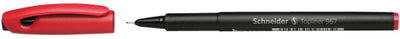 Strumenti da scrittura Schneider schneider fineliner - topliner 967 - larghezza tratto 0,4 mm - rosso - scatola da 10 pezzi - s-9672