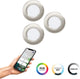 Foco empotrable inteligente Eglo connect.z fueva 6-z - LED - ø 8,8 cm - cromo - luz blanca RGB regulable - regulable - zigbee