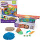 Kinetic Sand Project Planet - set da gioco per la spiaggia delle tartarughe con 396 g originale - strumenti e forme - ecologico - giocattoli sensoriali