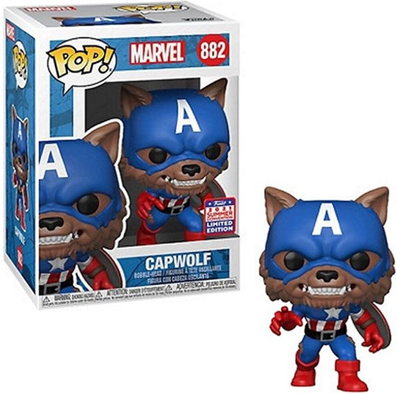 Funko marvel - pop n° 882 - capwolf - sdcc 2021 n le exclusivo de la convención de verano